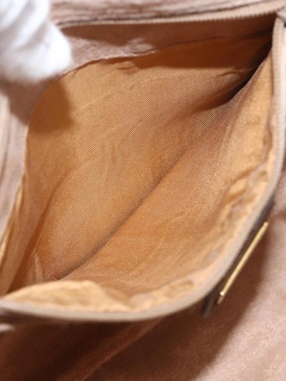 GUCCI GG Supreme Web Sherry Line Shoulder Bag PVC Beige Gold Auth 160559 - Picture 13 of 16